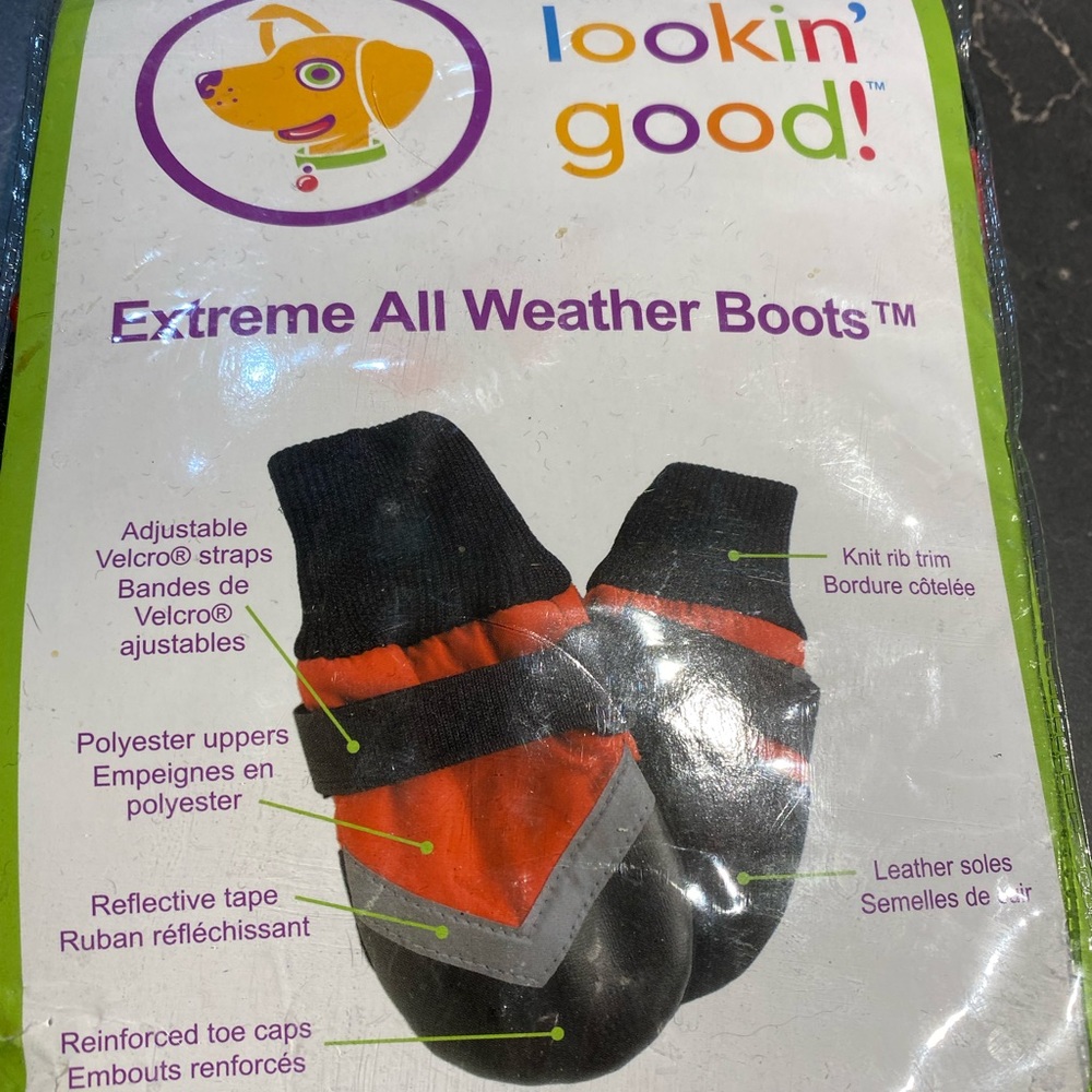 PACK OF 4 DOG WINTER BOOTS, SIZE XS